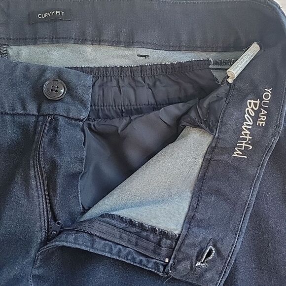 Lee Modern Series Curvy Fit Navy Casual Pants Womens Plus Size 22S - Picture 8 of 14